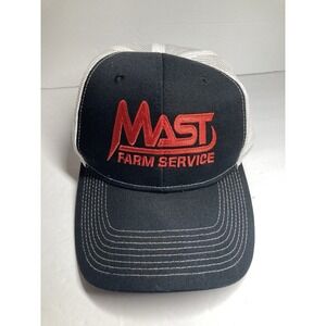 MAST‎ Farm Service Equipment Logo Cap Hat Adult   Black  Trucker Snapback